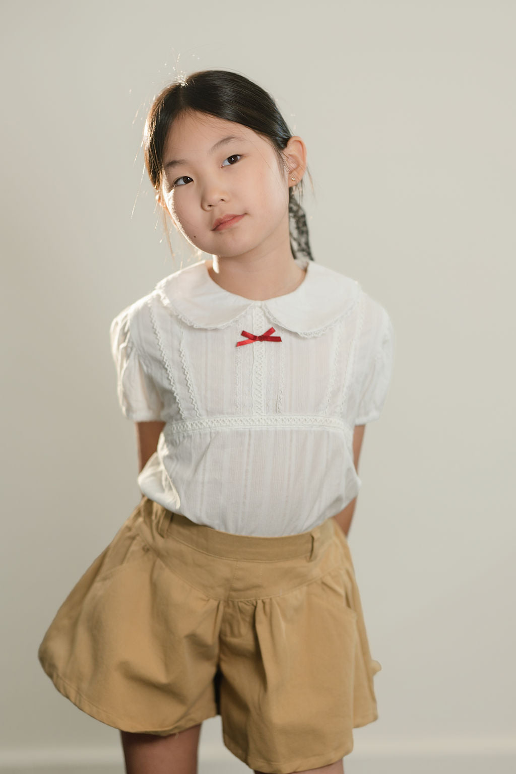 Khaki A-Line Shorts