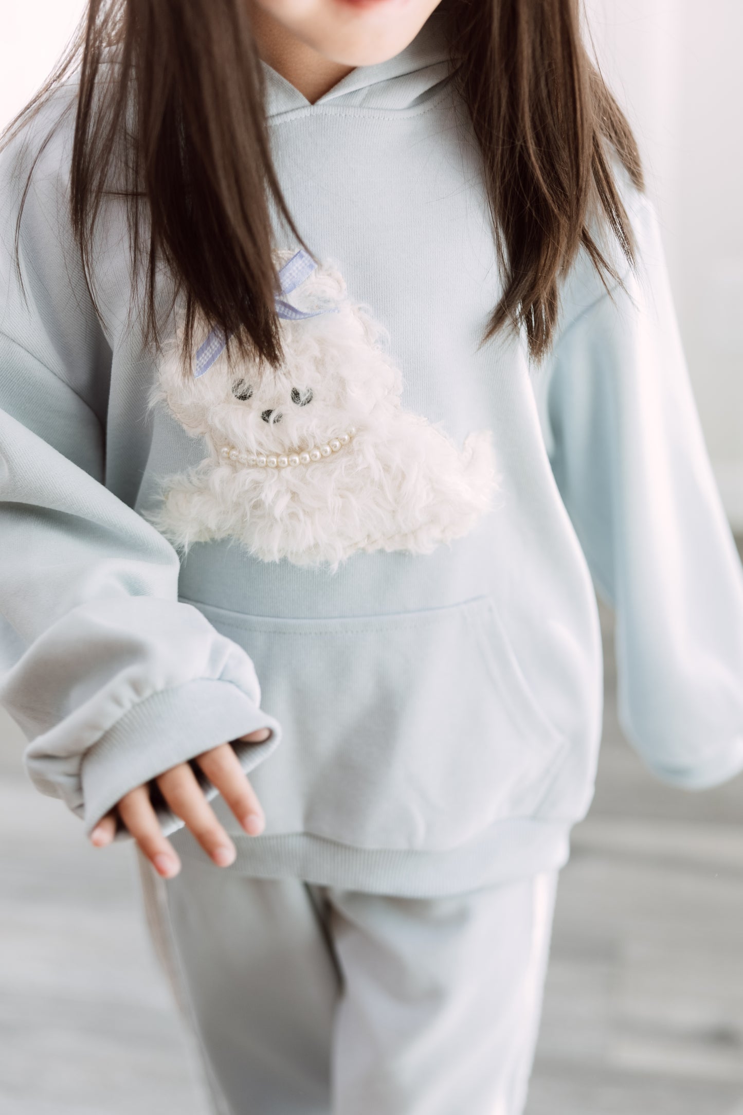 Blush Pup Hoodie Set