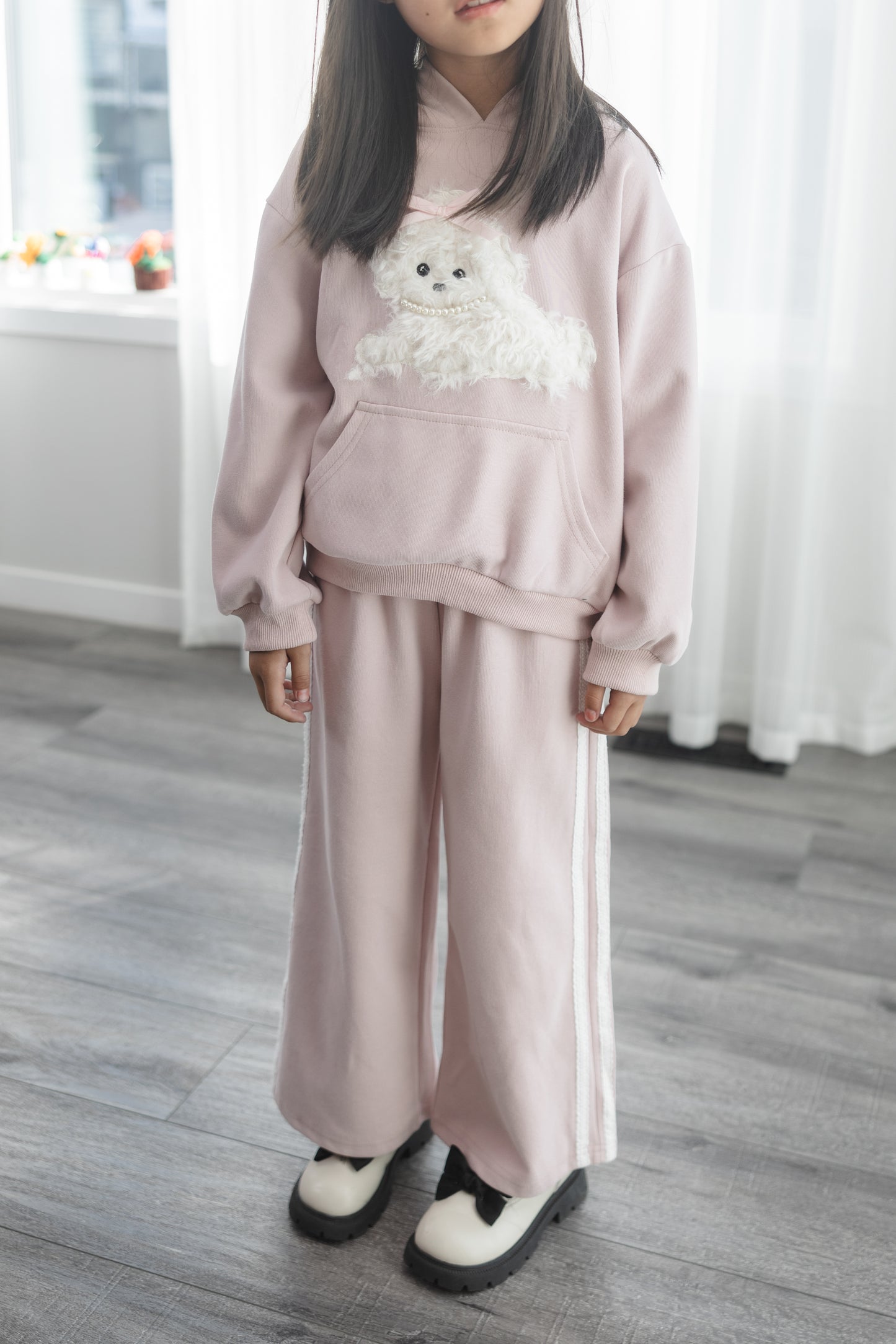 Blush Pup Hoodie Set