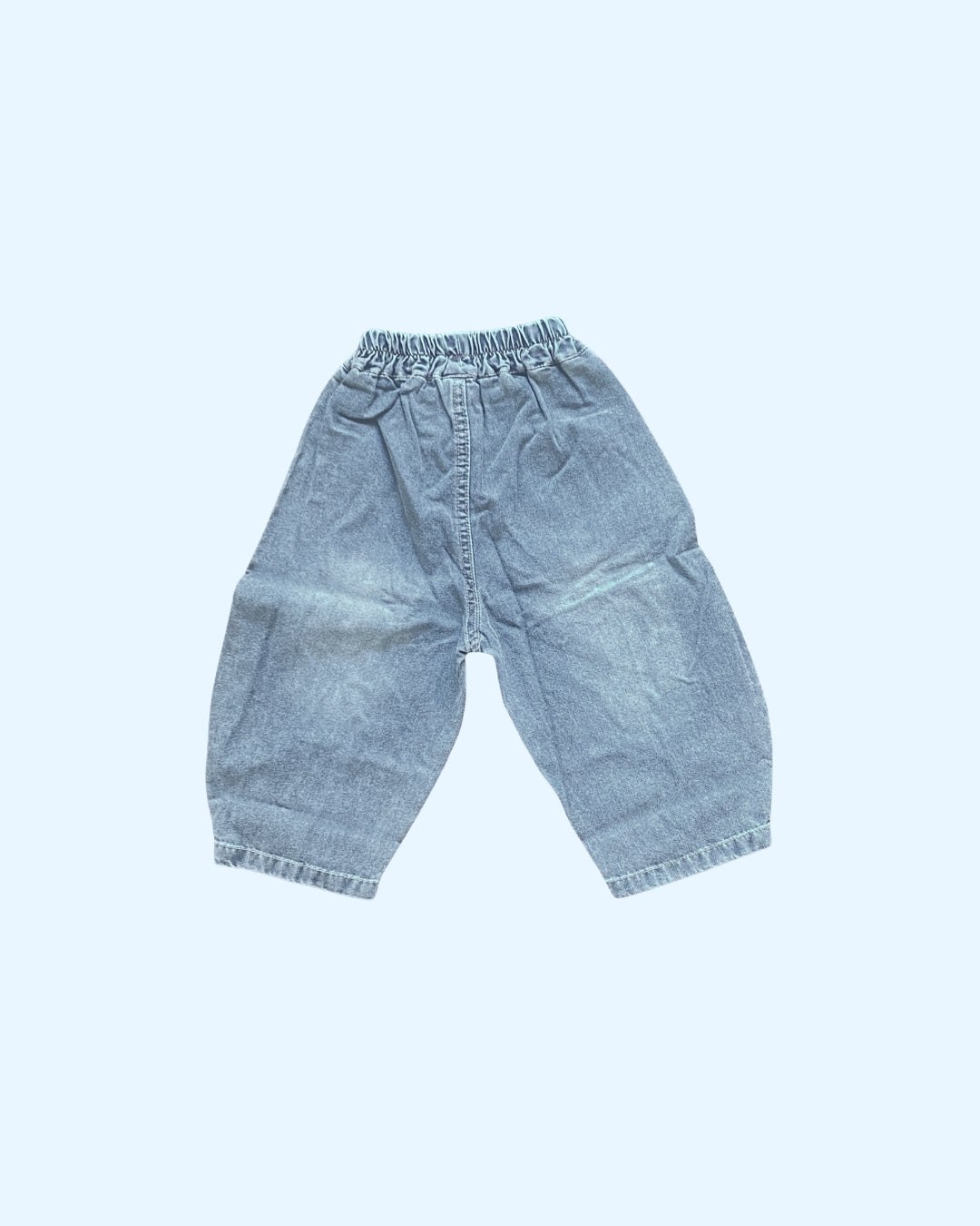 Wave Stitch Denim Shorts
