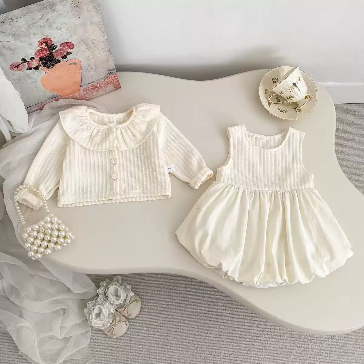 Ivory Blossom Romper