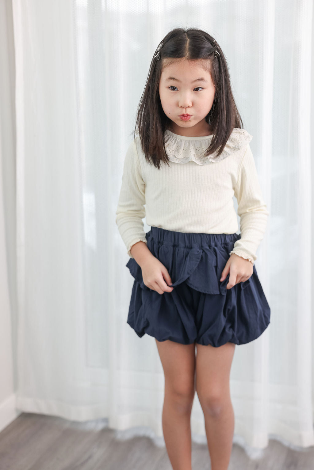 Ivory Lace Collar Top