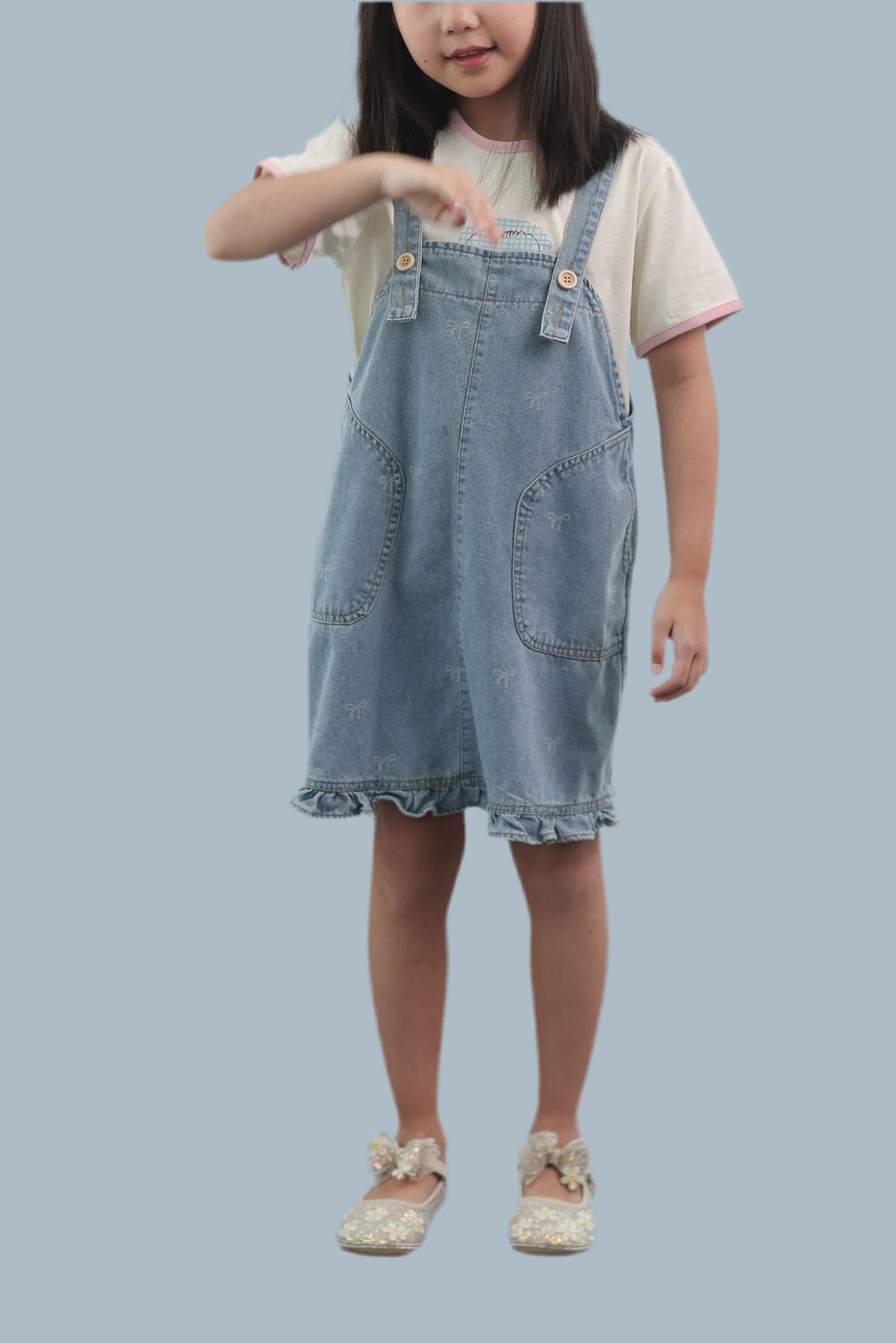 Bow Denim Overall