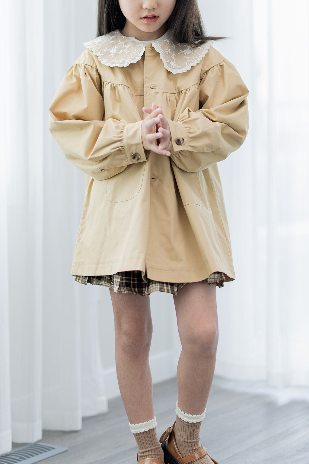 Lace Collar Coat
