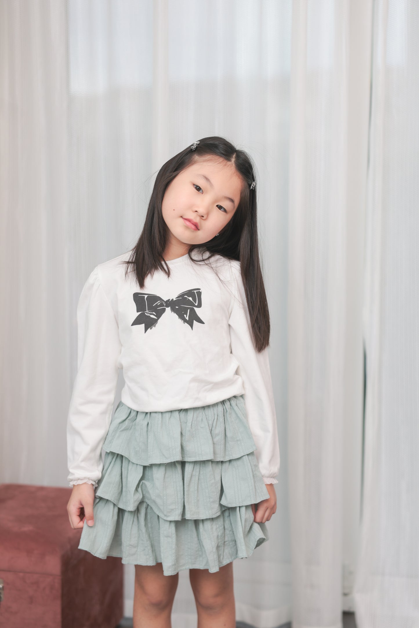 Mint Ruffle Bloom Skirt