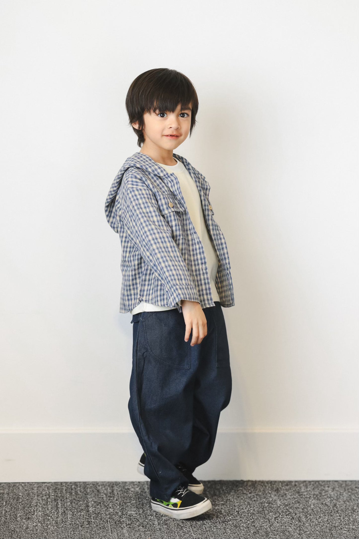 Plaid Hooded Shirt
