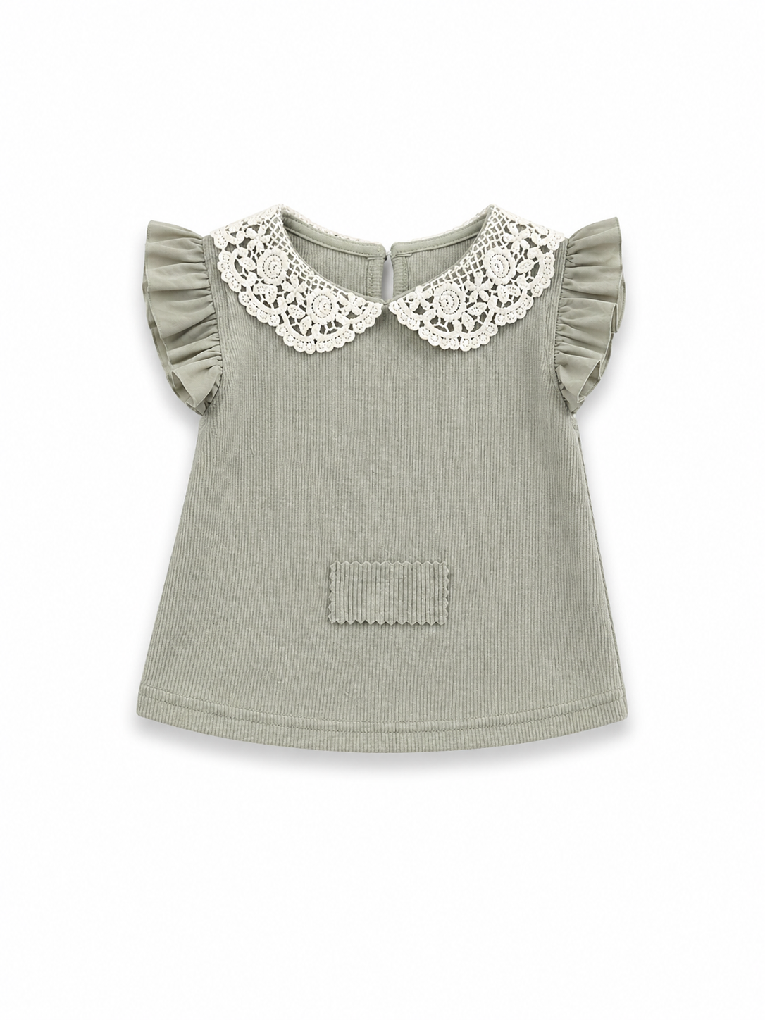 Sage Lace Collar Tank