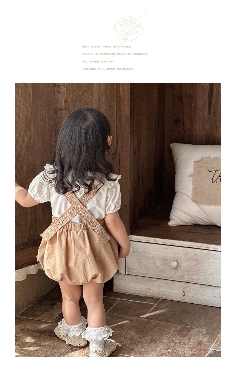Vintage Lace Collar Romper