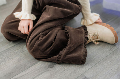 Velvet Ruffle Pants