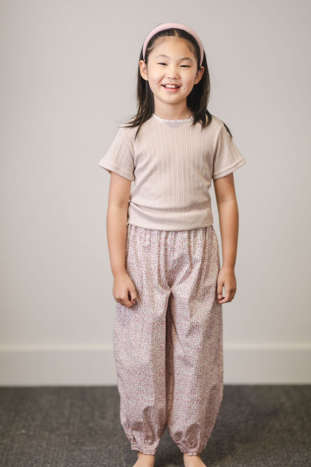 Soft Oat Lace Trim Top