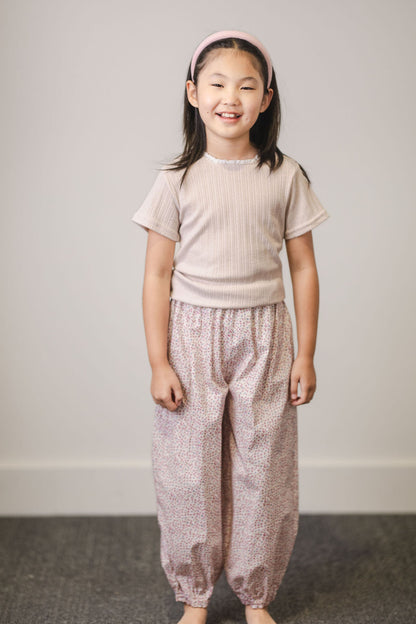 Soft Oat Lace Trim Top