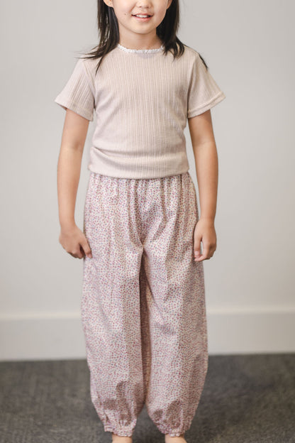 Soft Oat Lace Trim Top