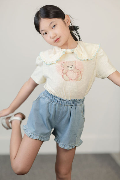 Teddy Ruffle Top