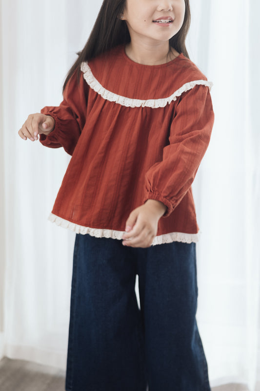 Rusty Ruffle Blouse