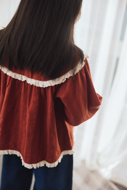 Rusty Ruffle Blouse