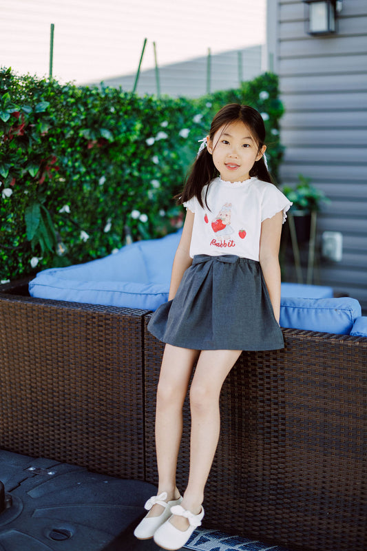 Charcoal Bow Skirt