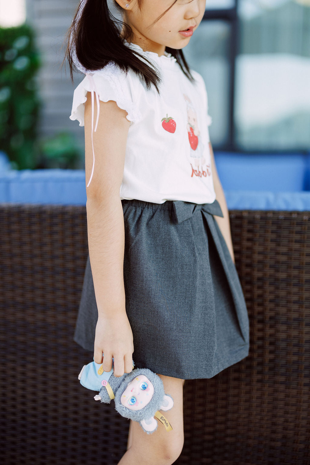 Charcoal Bow Skirt
