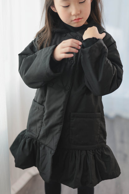 Ruffle Hem Coat