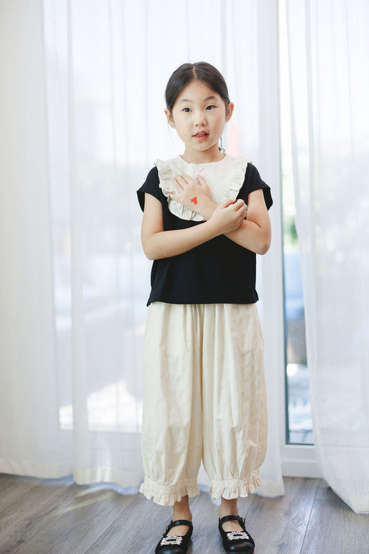 Ruffle Hem Lantern Pants