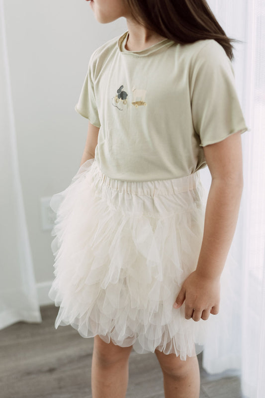 Tulle Ruffled Skirt