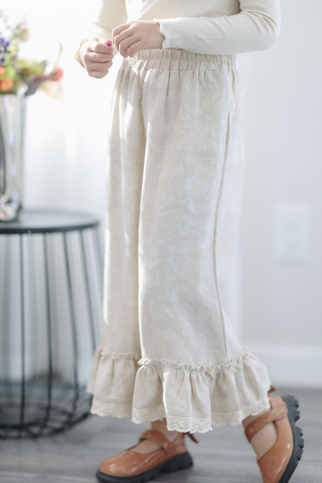Ruffle Hem Pants