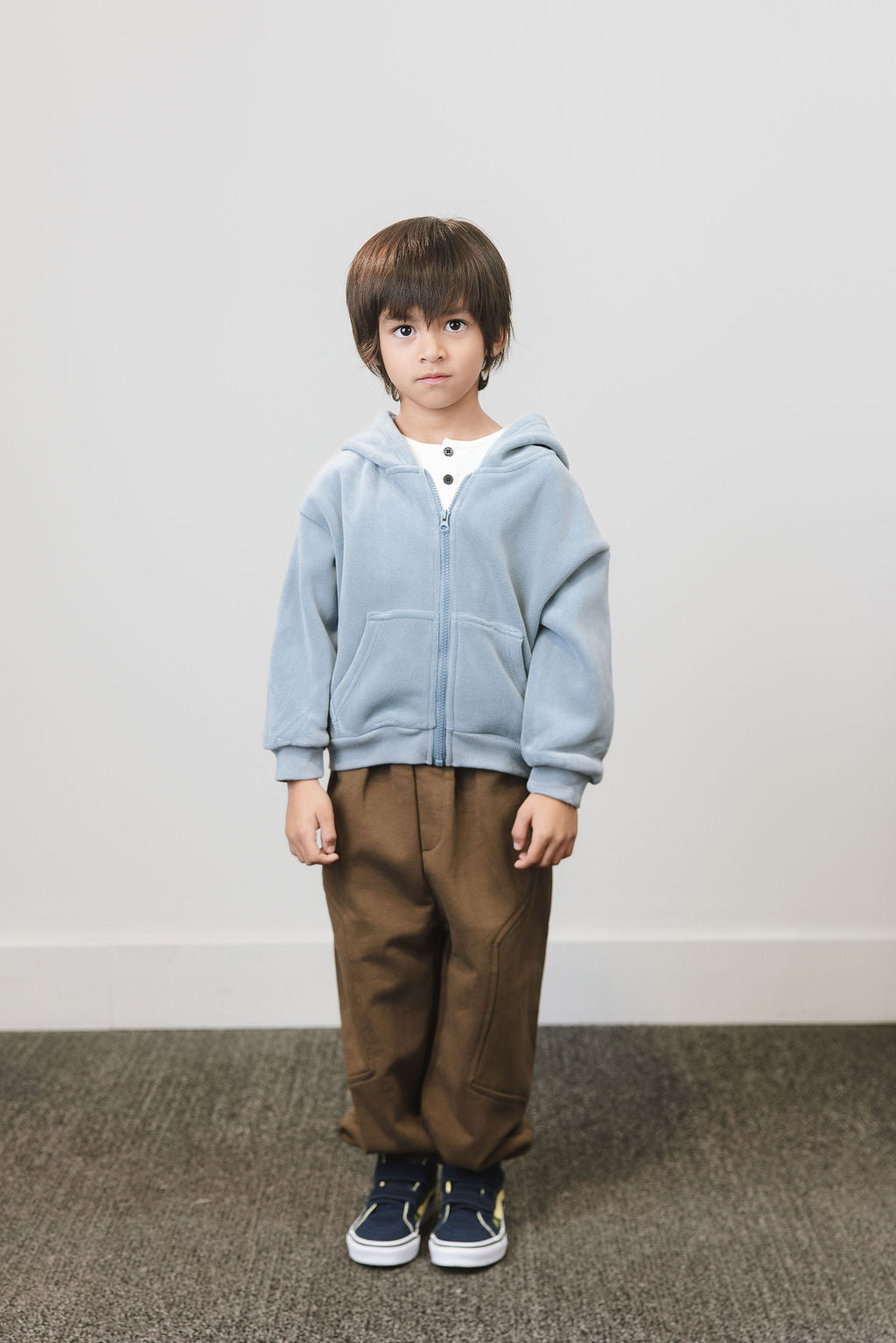 Blue Full-Zip Fleece Hoodie