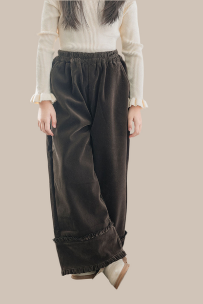 Velvet Ruffle Pants