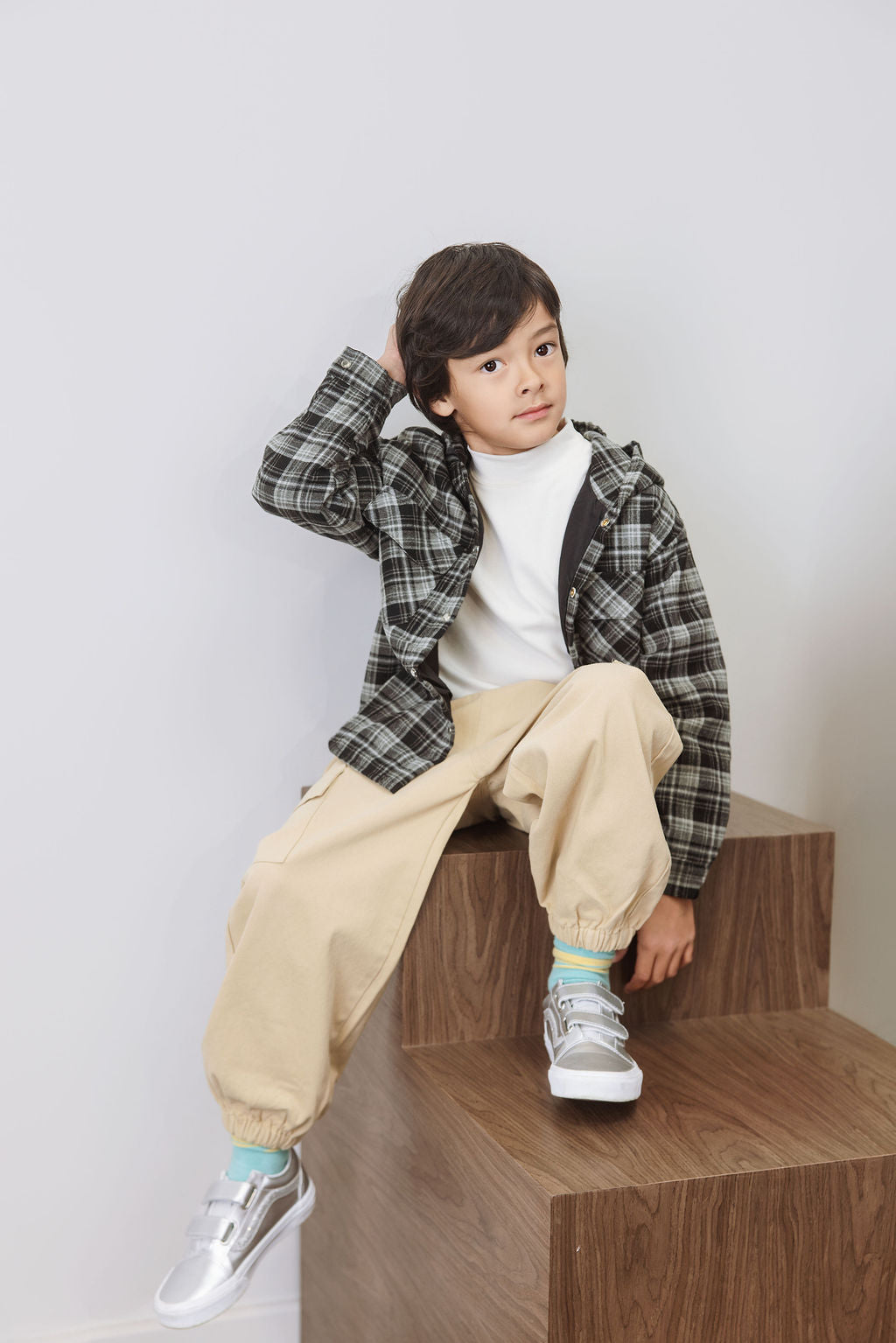 Urban Plaid Hooded Jacket