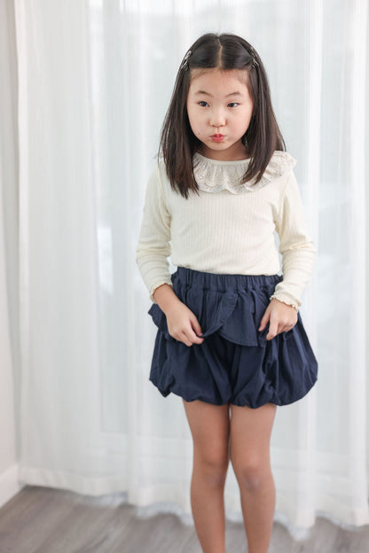Ivory Lace Collar Top