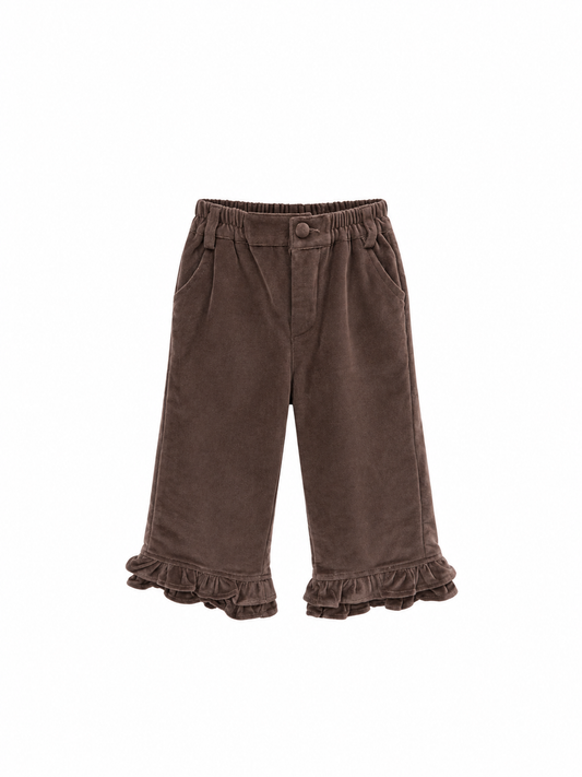 Velvet Ruffle Pants