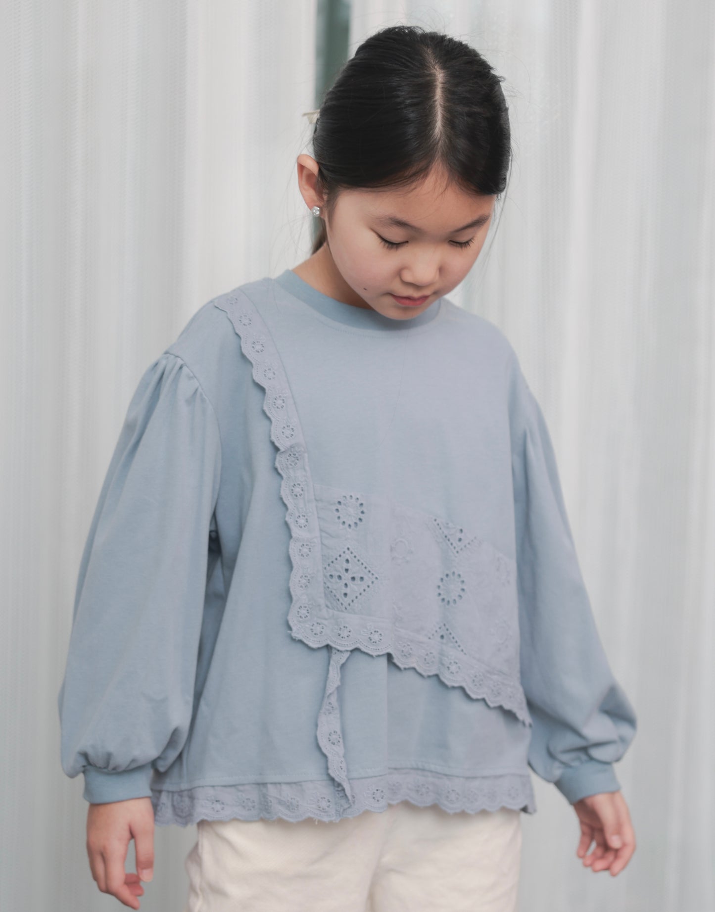 Sky Blue Lace Sweatshirt