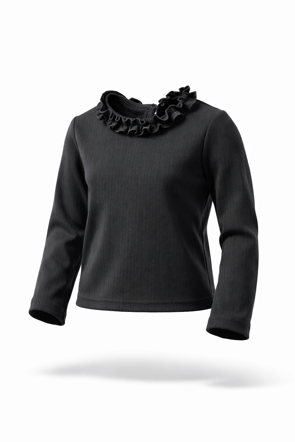 Midnight Ruffle Top