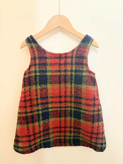 Plaid Overall Dress