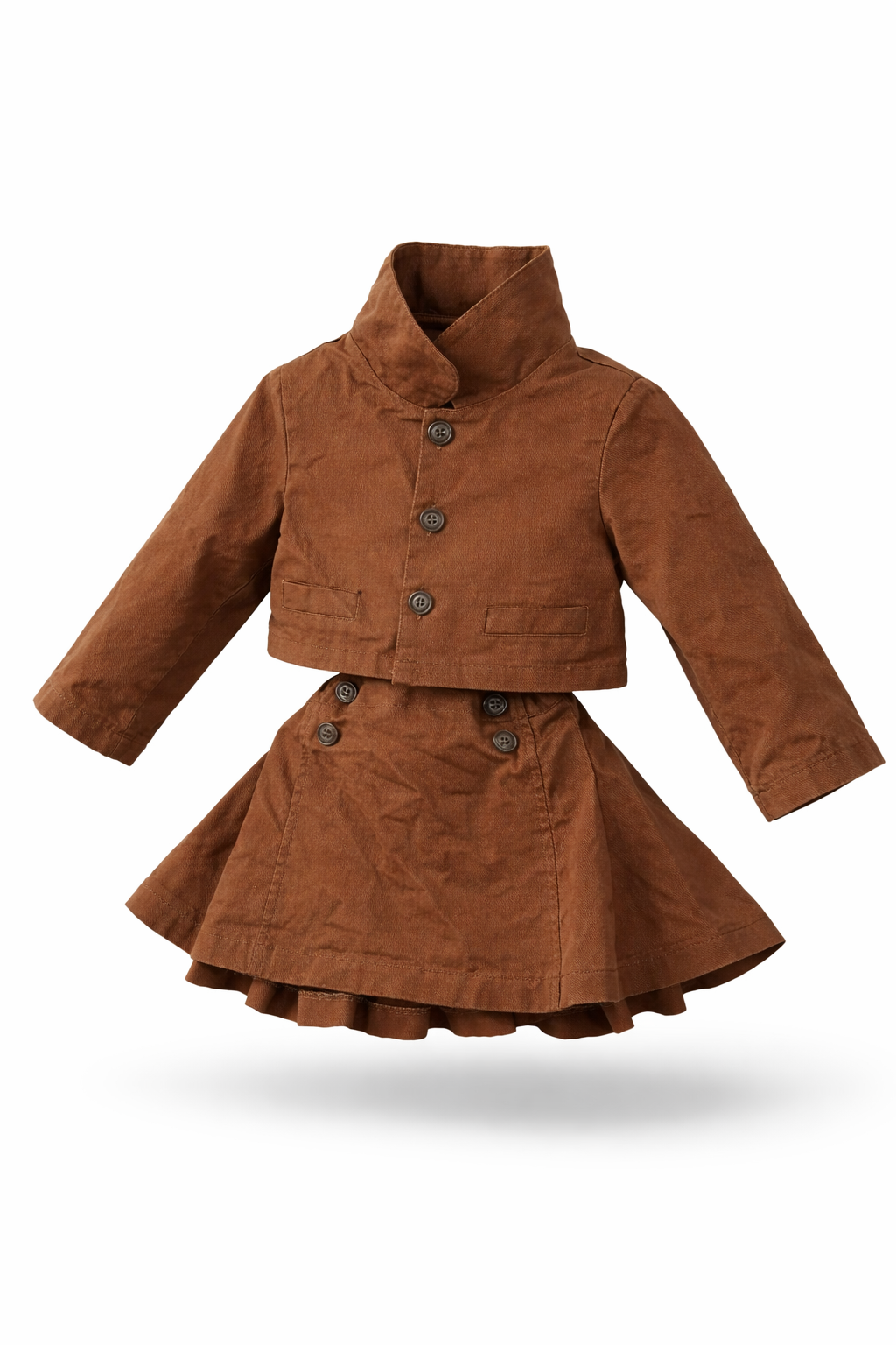 Button-Up Skirt Suit