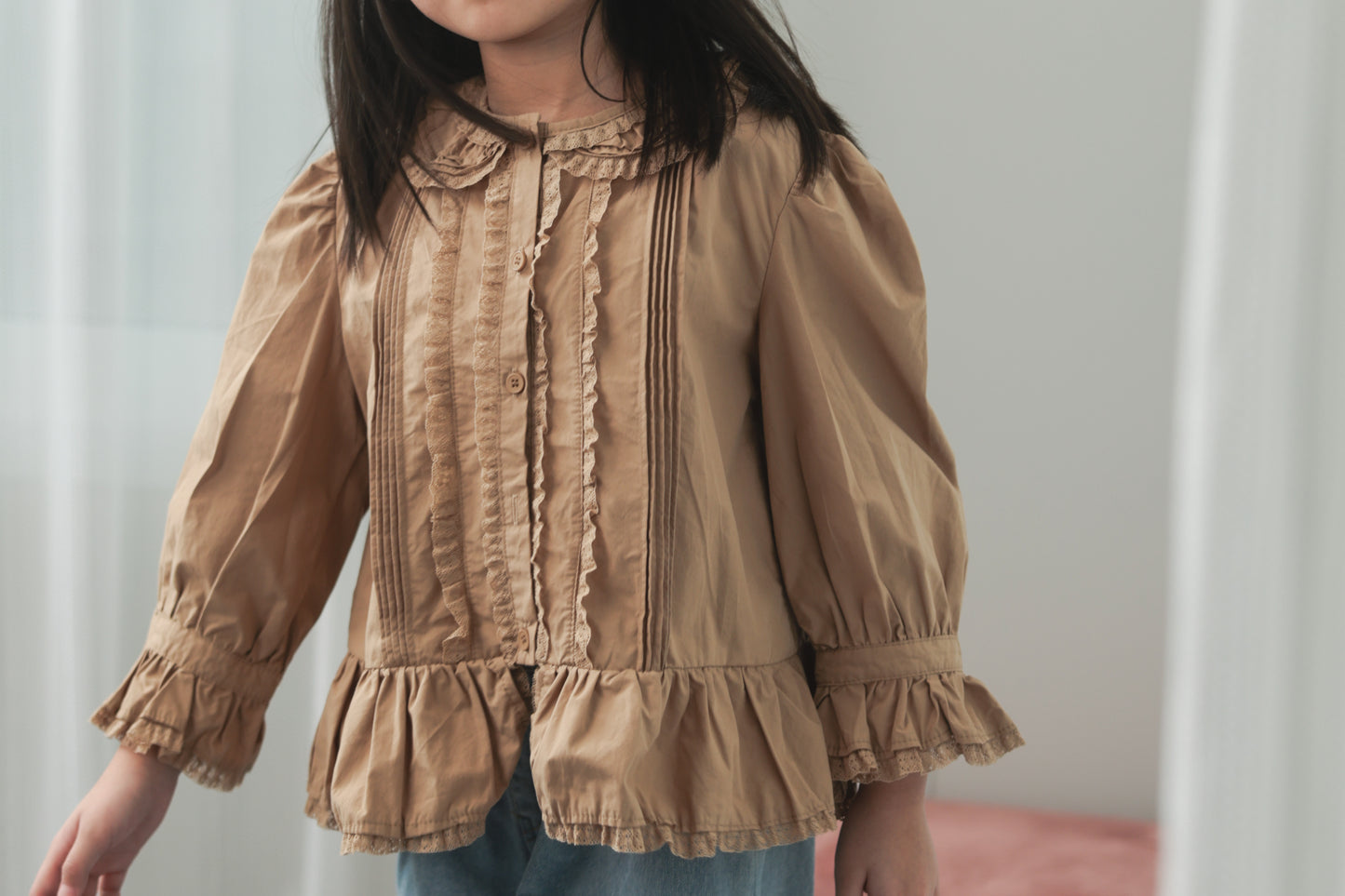 Vintage Lace Ruffle Blouse