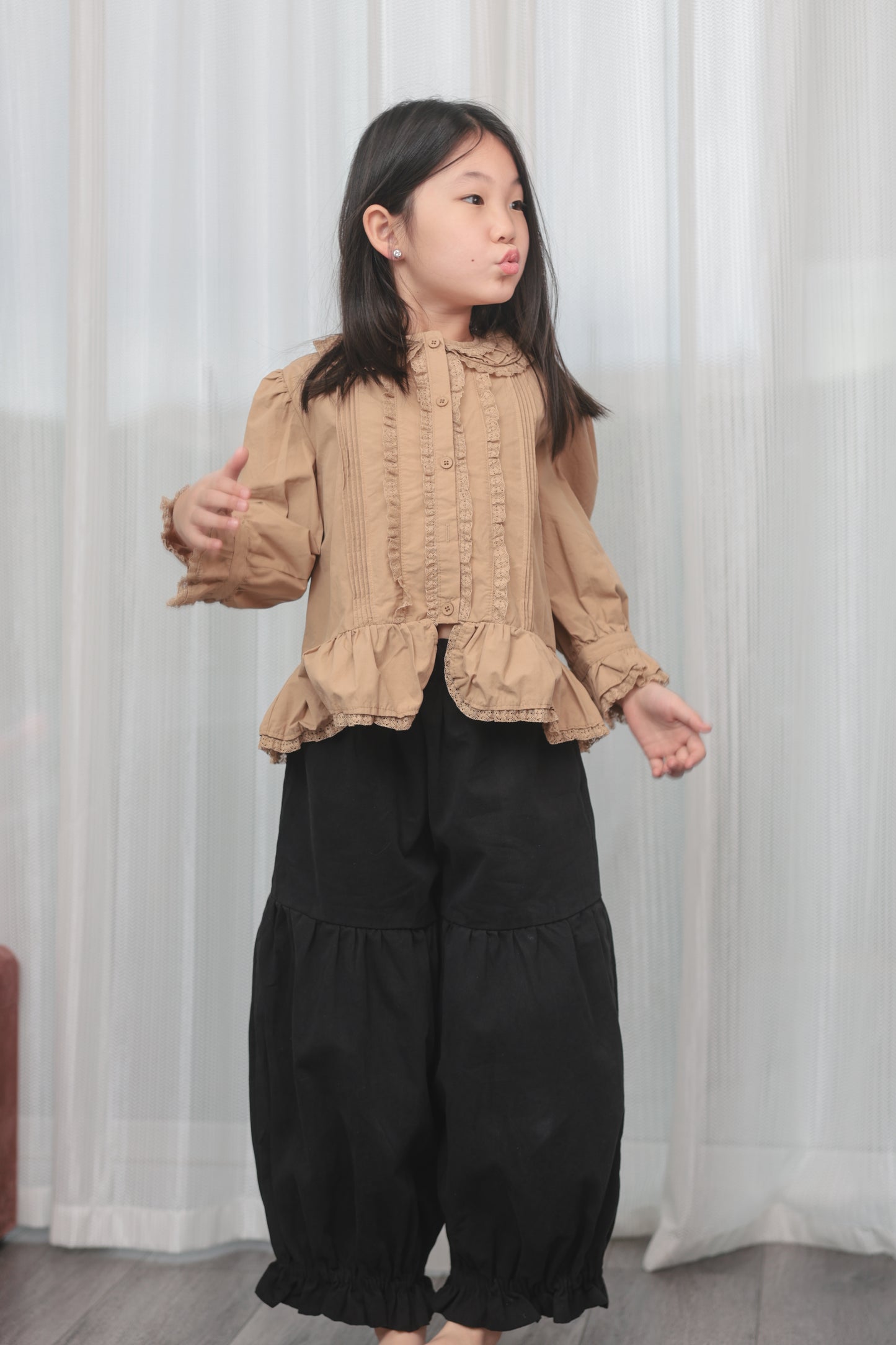 Vintage Lace Ruffle Blouse