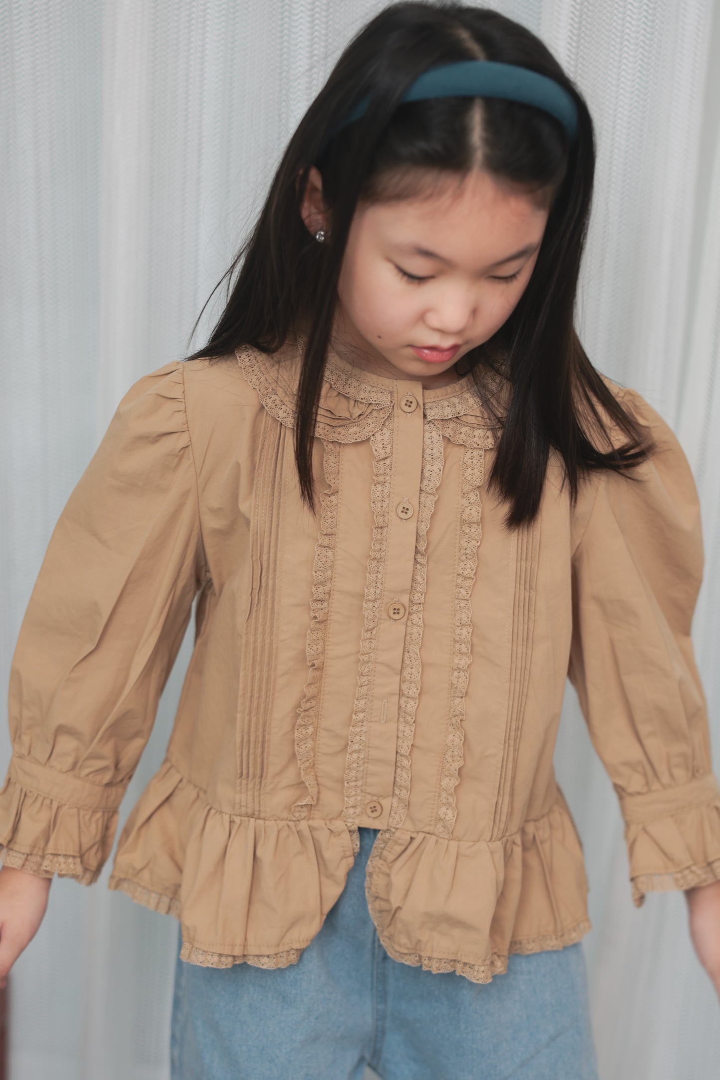 Vintage Lace Ruffle Blouse