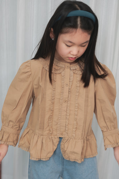 Vintage Lace Ruffle Blouse
