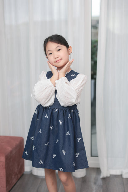 Denim Bow Dress