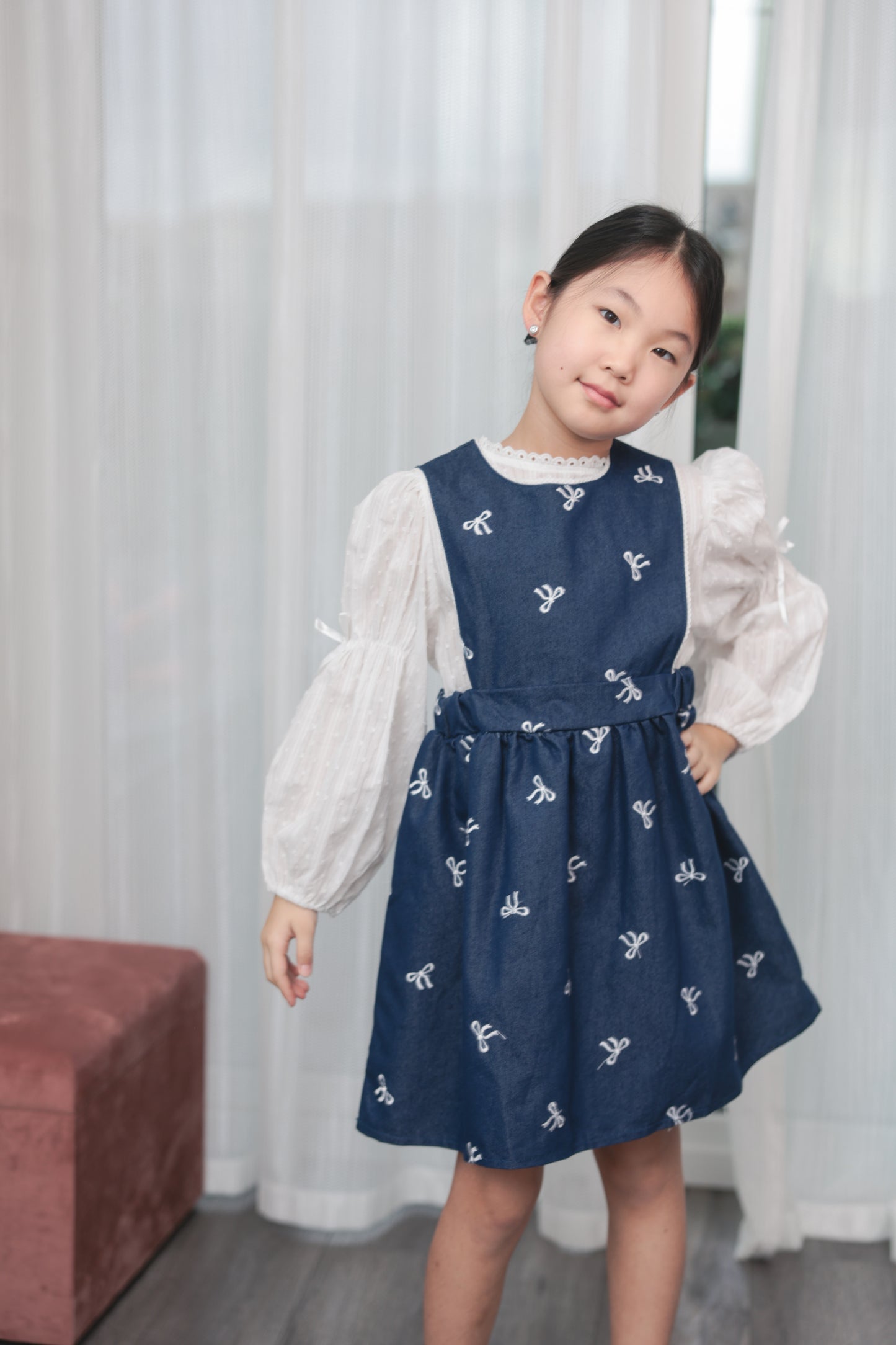 Denim Bow Dress