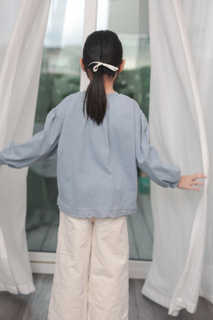 Sky Blue Lace Sweatshirt