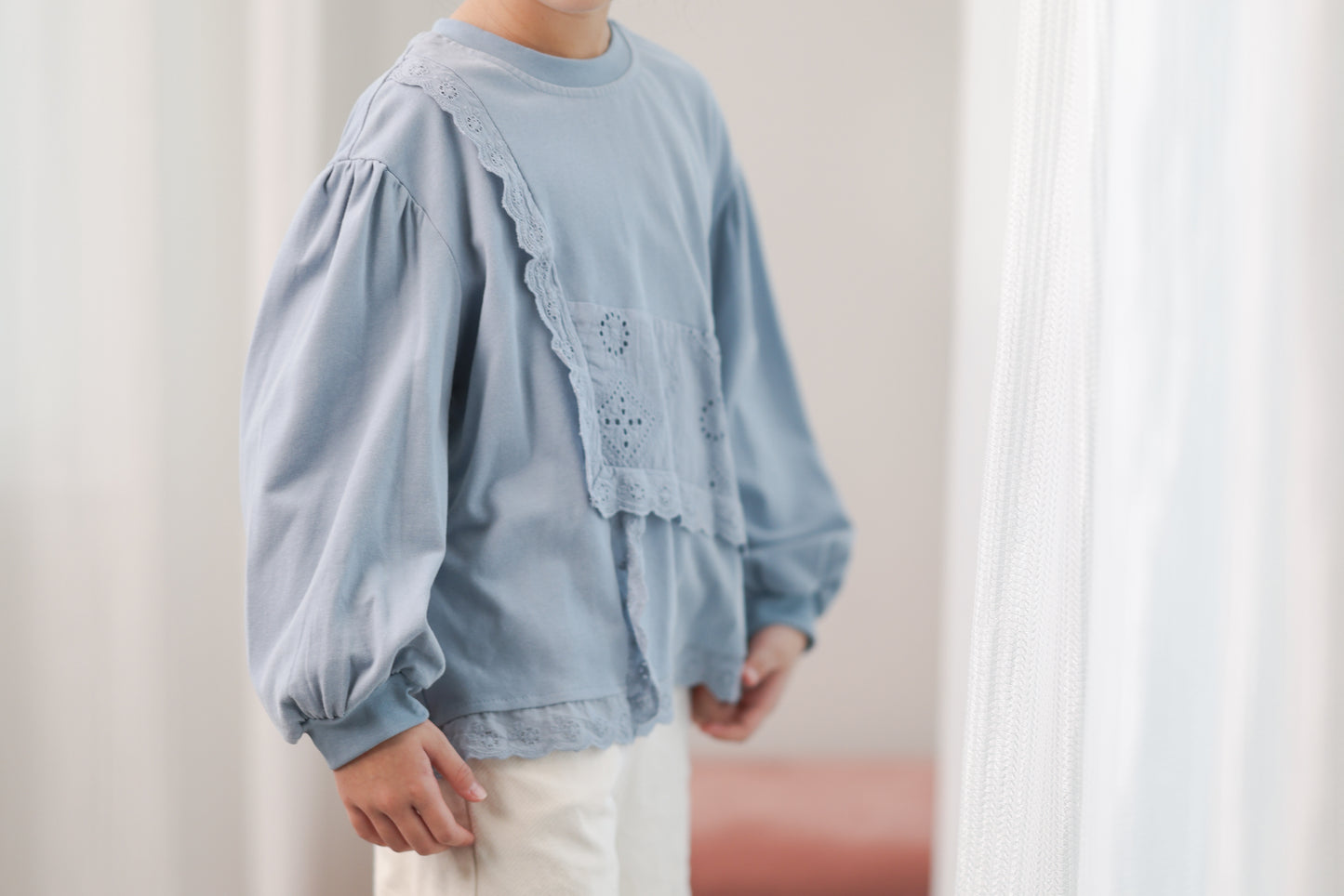 Sky Blue Lace Sweatshirt