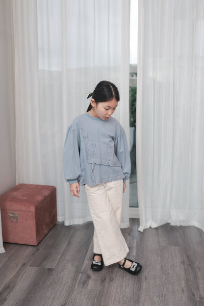 Sky Blue Lace Sweatshirt