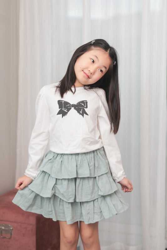 Mint Ruffle Bloom Skirt