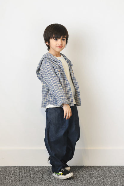 Plaid Hooded Shirt