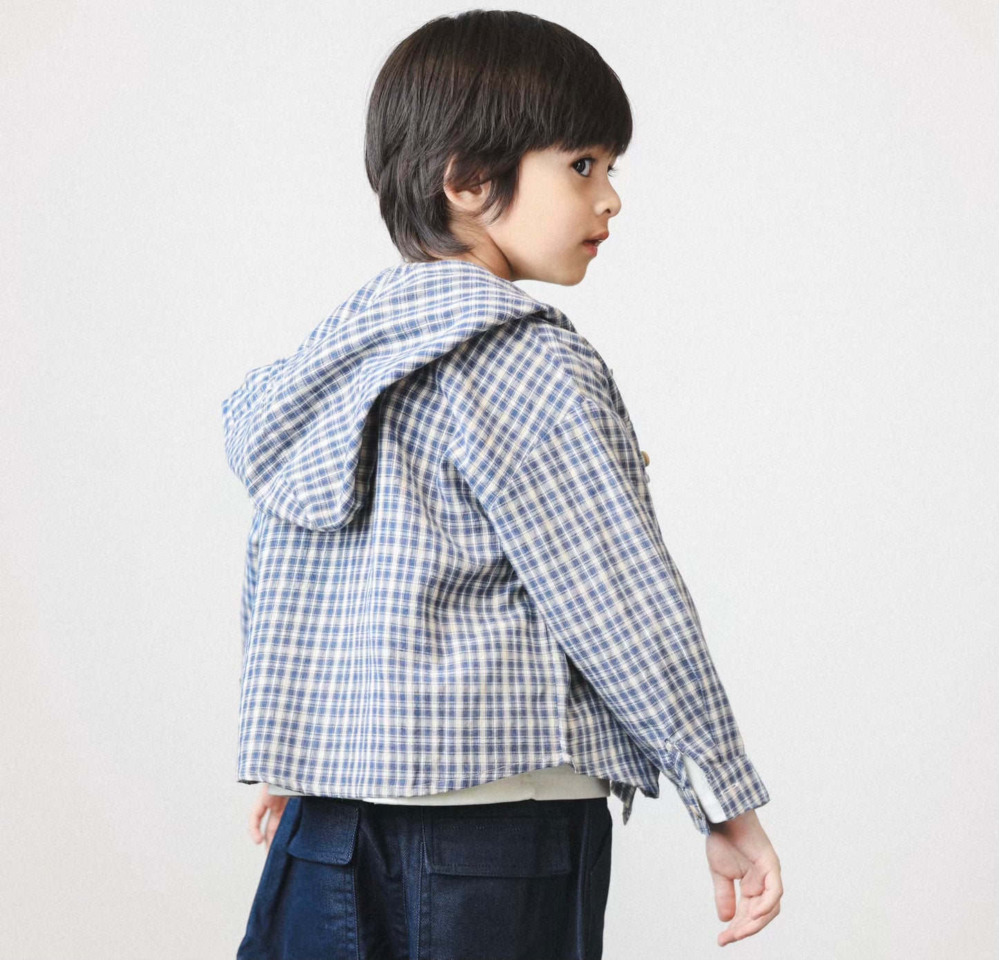 Plaid Hooded Shirt