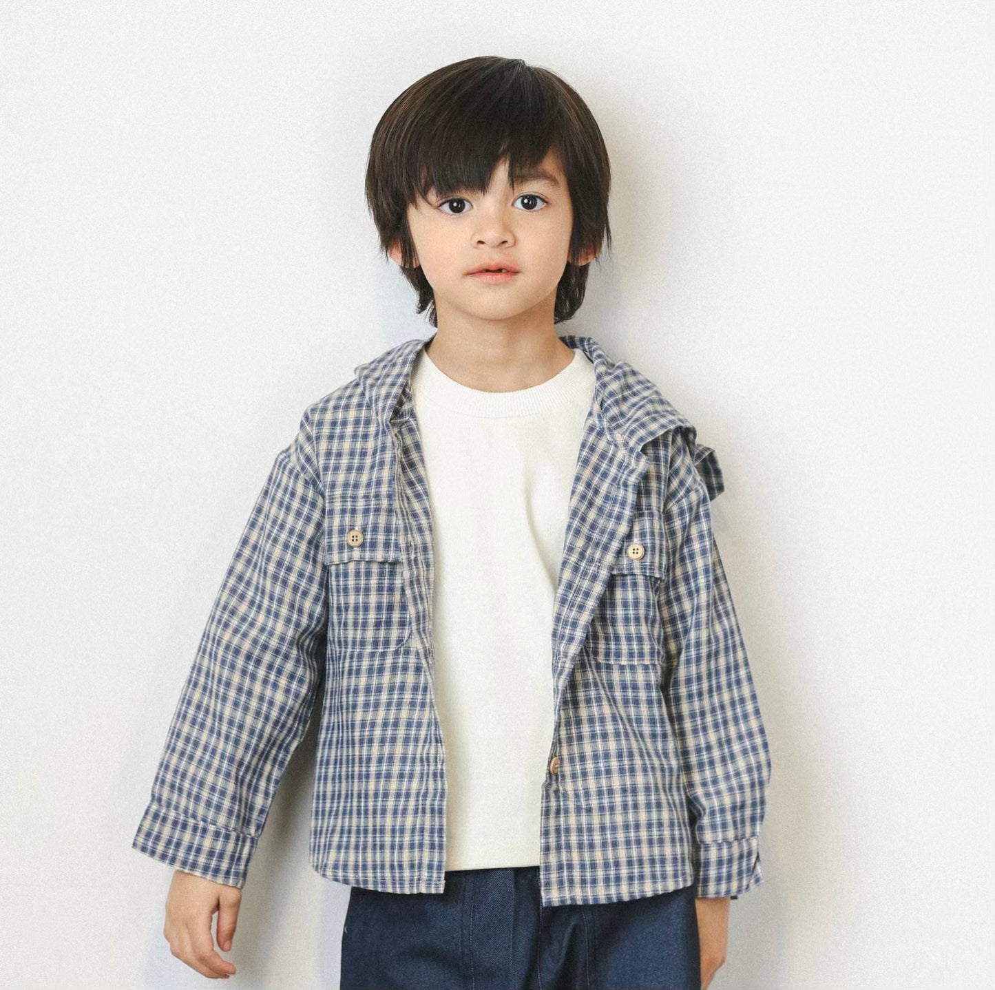 Plaid Hooded Shirt
