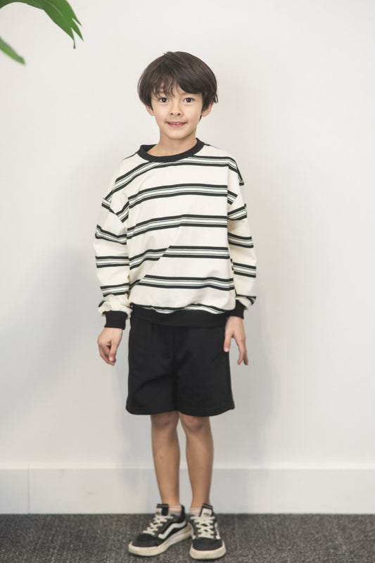 Mono Stripe Casual Set