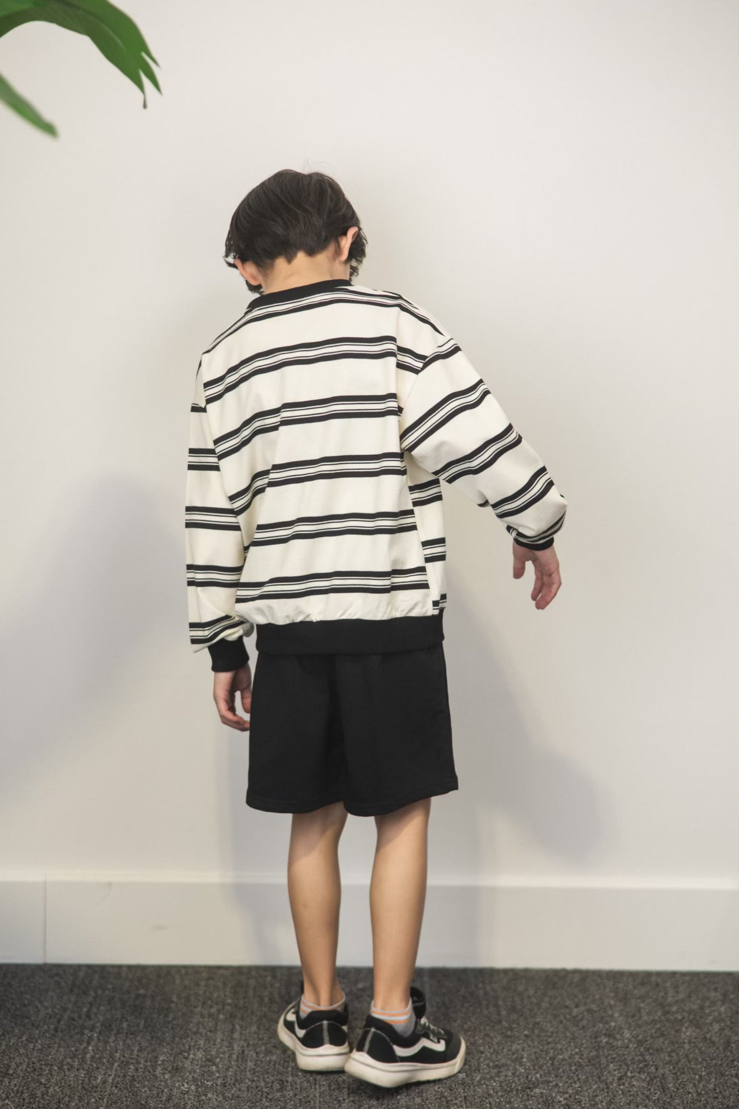 Mono Stripe Casual Set