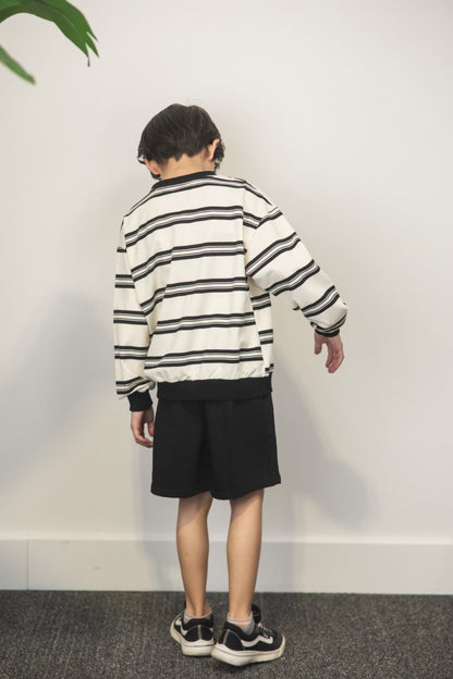 Mono Stripe Casual Set